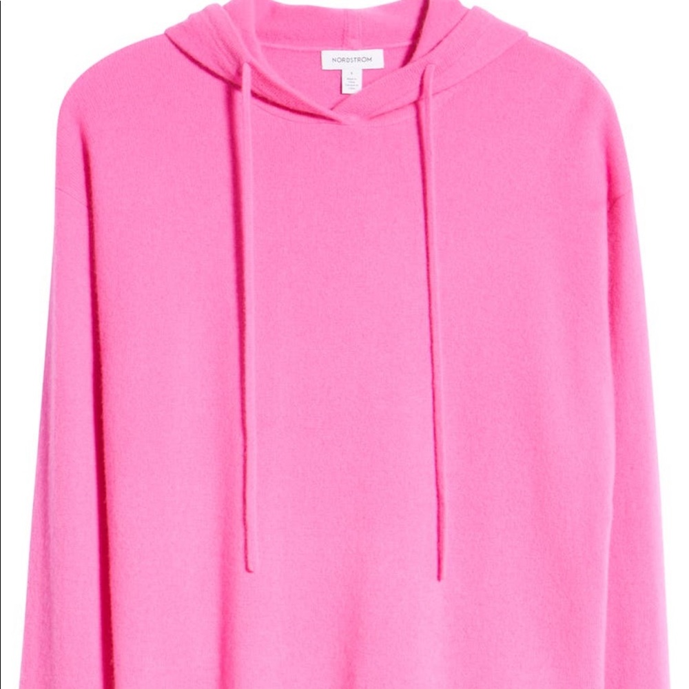 NWT Nordstrom Cashmere hoodie in pink